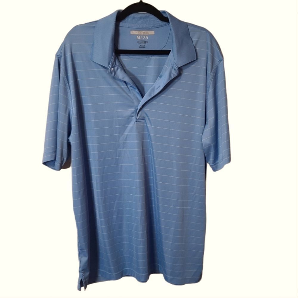 Greg Norman ML75 Golf Shirt Blue XL